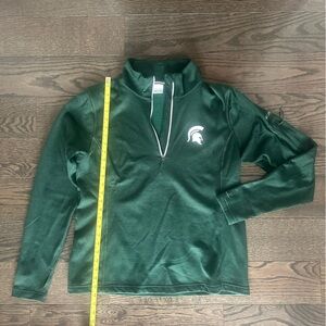 Columbia Deep Green Textured Michigan State University Top